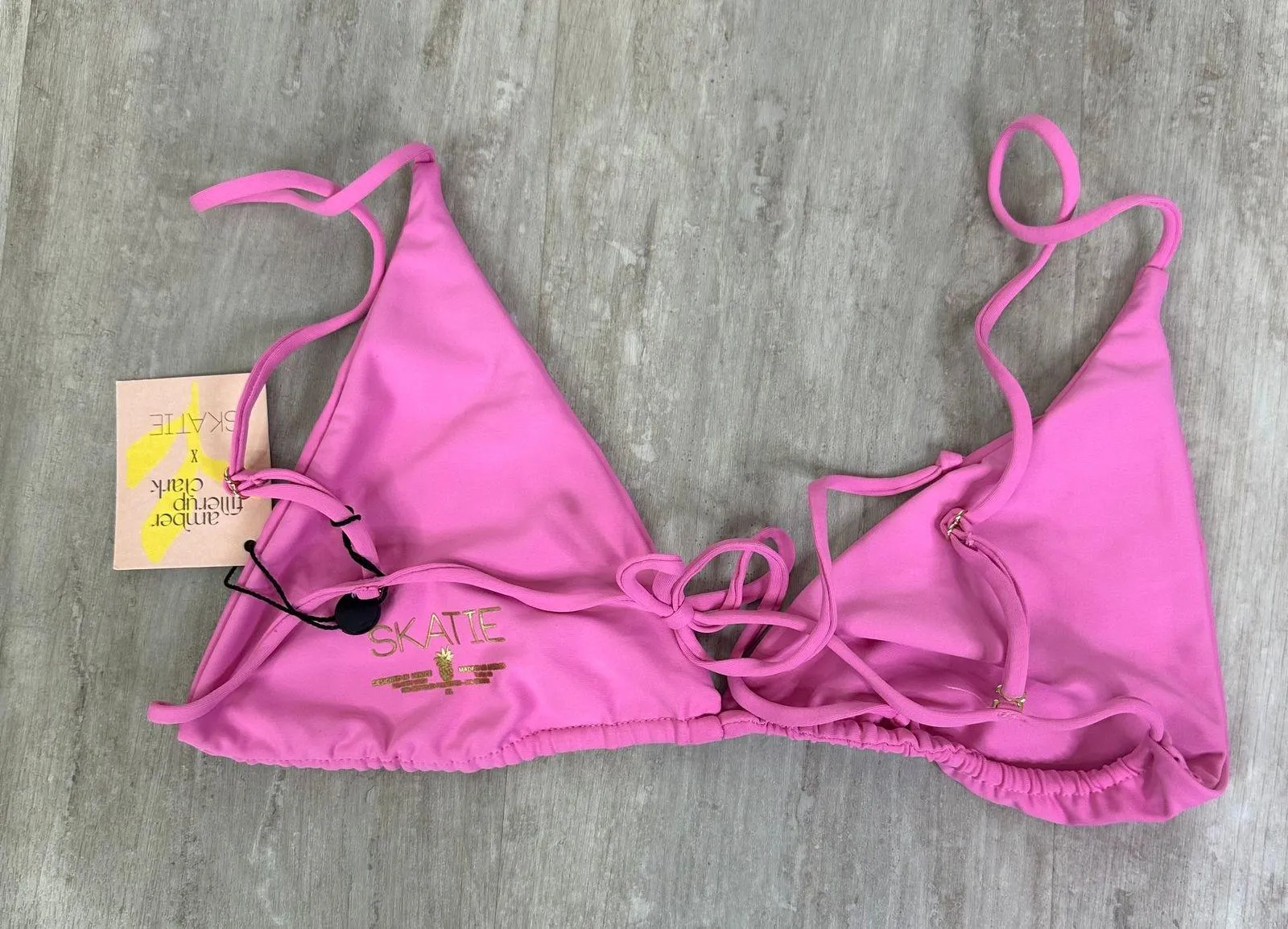 NEW Skatie X Amber Fillerup Clark Bikini Dahlia Pink Ella Top Bobbie Bottom XL - Image 6