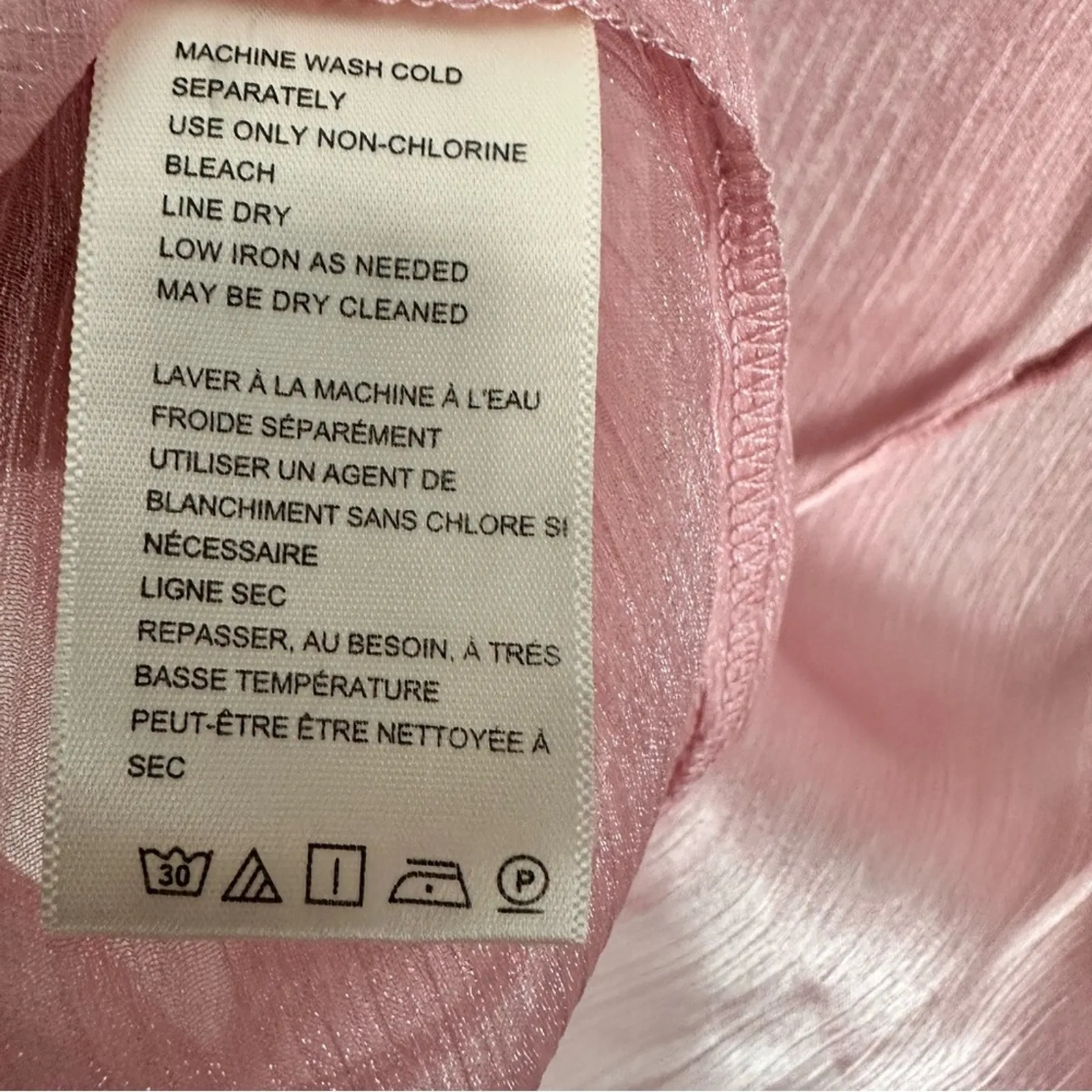 NWT Free People Freya Frost Long Balloon Sleeve Sheer Button Up Blouse Large - Image 12