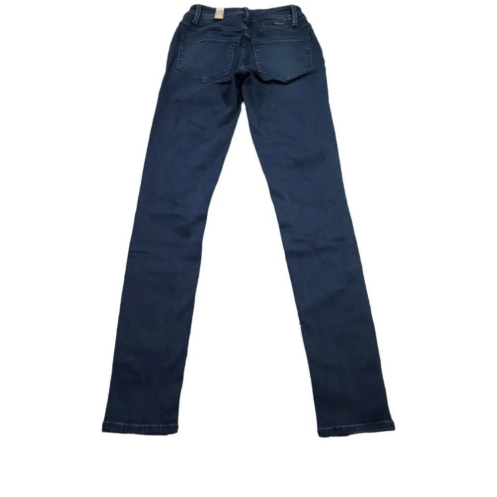 prAna Soma Skinny Jean Dark Wash Blue Tinted Black Size 0 25 Stretch - Image 3