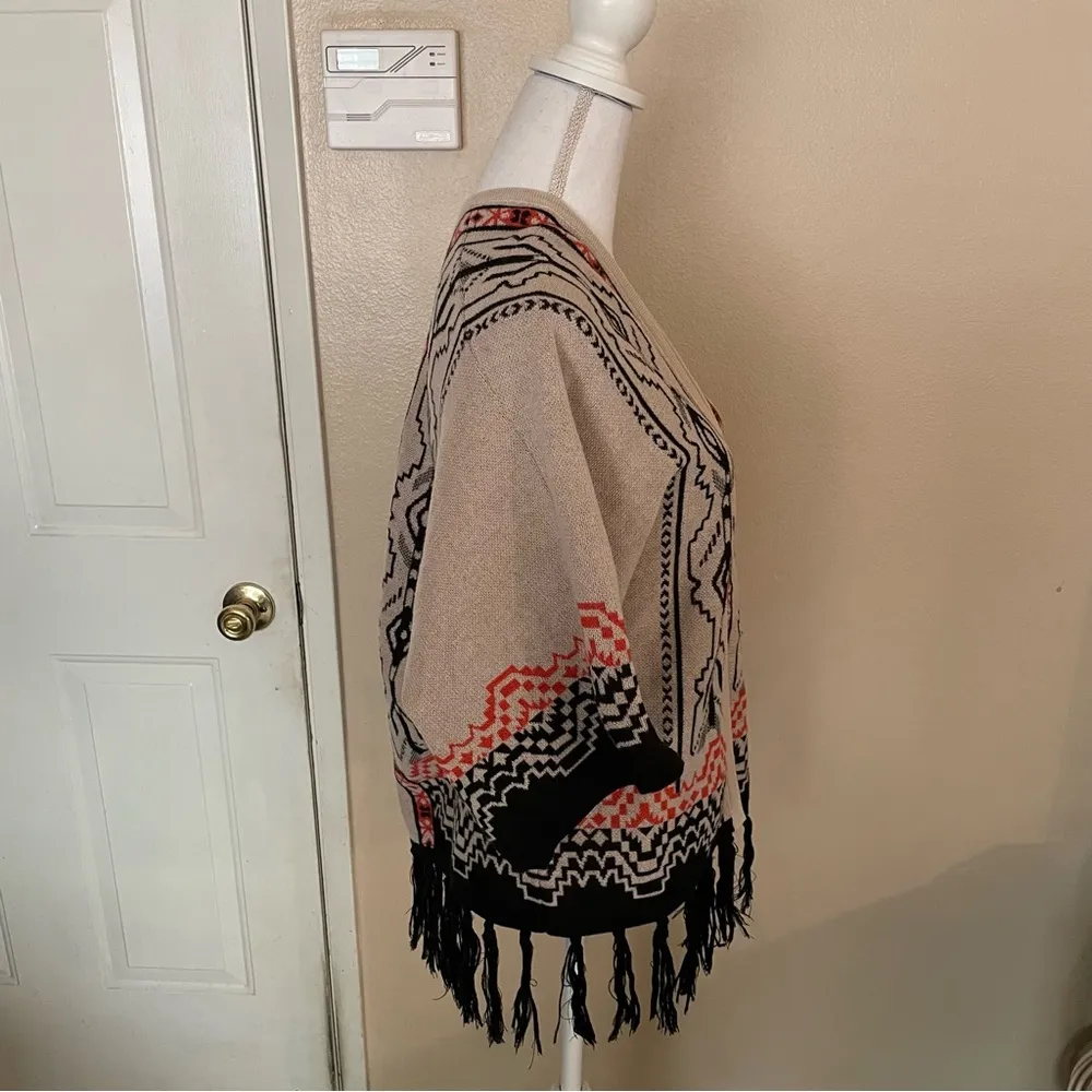 Jealous Tomato Women’s Open Front Knit Poncho - Image 2