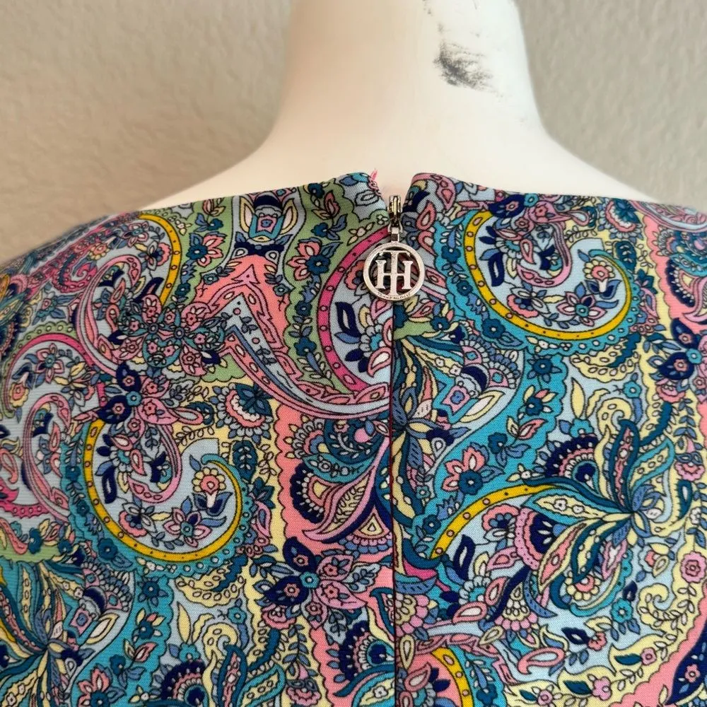 Tommy Hilfiger Paisley Colorful Sheath Midi Dress 16 - Image 7
