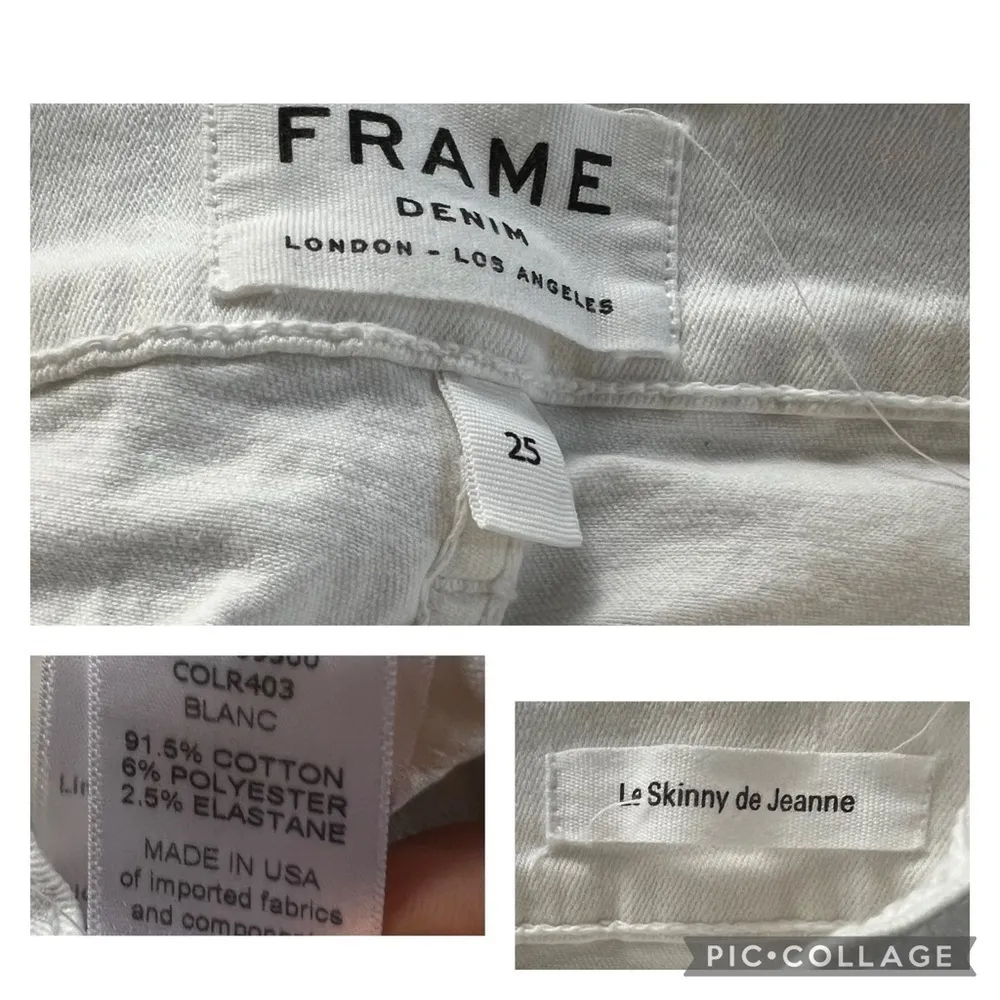 Frame Le Skinny de Jeanne Jeans Distressed Ankle 25 Midrise Skinny Stretch Chic - Image 17