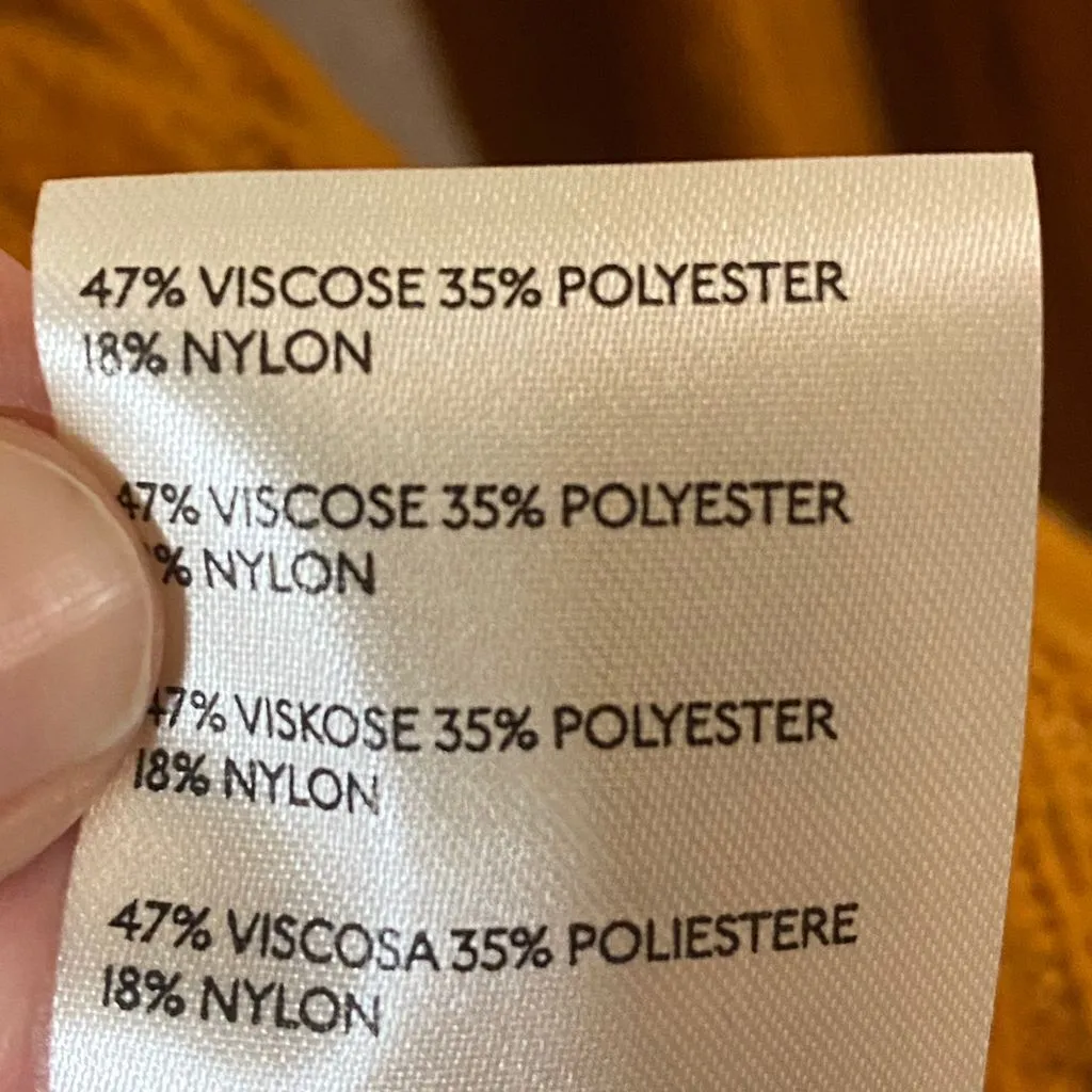 Anthropologie Maeve Rafela Surplice Wrap Sweater Orange V-Neck Women's Size‎ M - Image 8