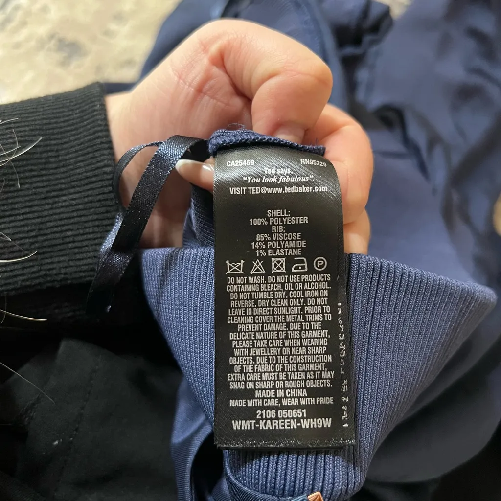 Ted Baker Navy Blue Kareen Drop Crotch Joggers Size 1 / 4 US $195 - Image 5