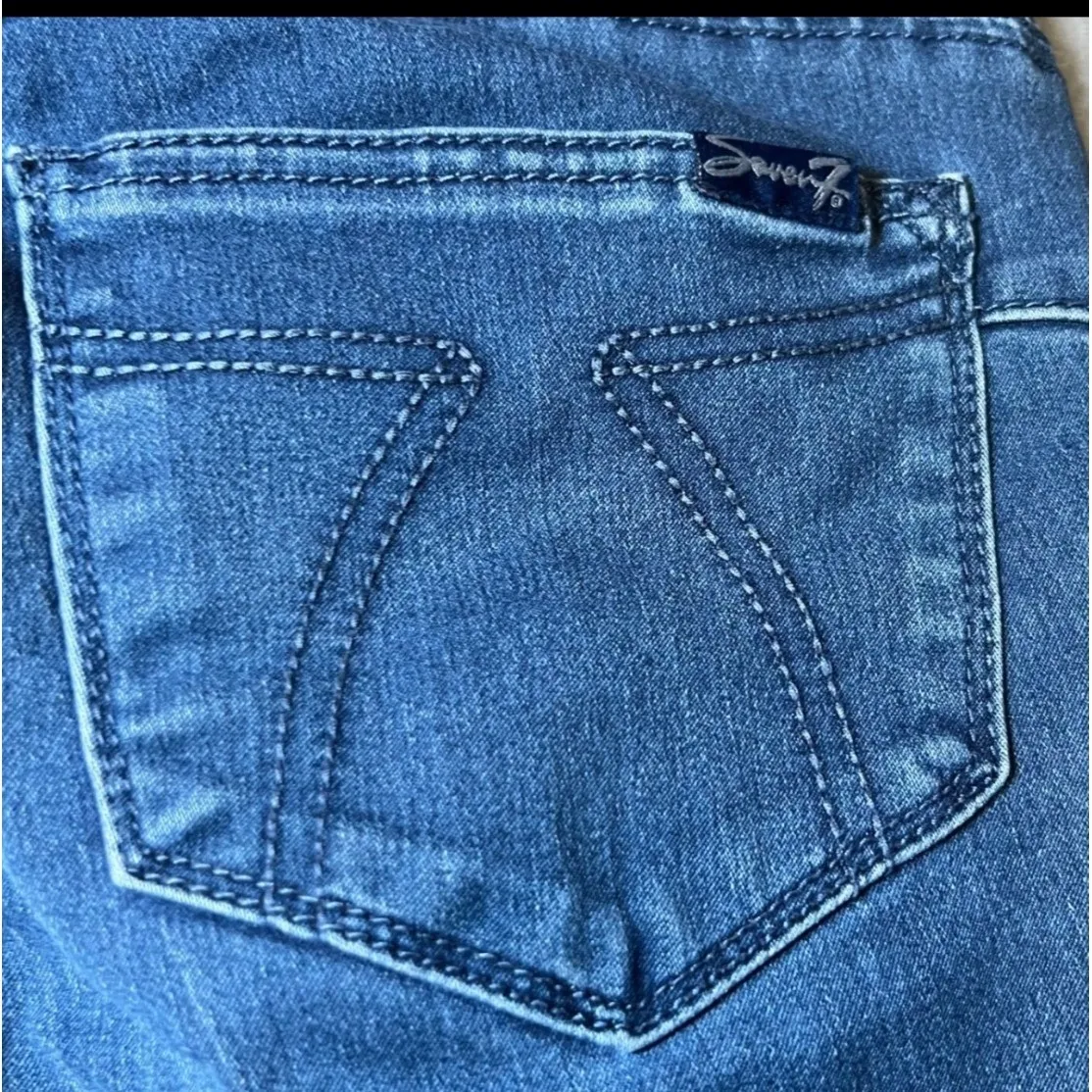 Seven7 Booty Shaper Blue Jeans Womens 6 Denim Stretch Classic Everyday Comfort - Image 12