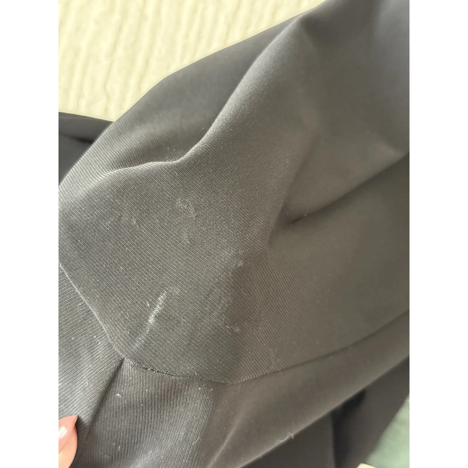 Sun Kim Tunic Shirt Womens Small Black‎ Knit Jersey Asymmetric Stretch Lagenlook Black - Image 6