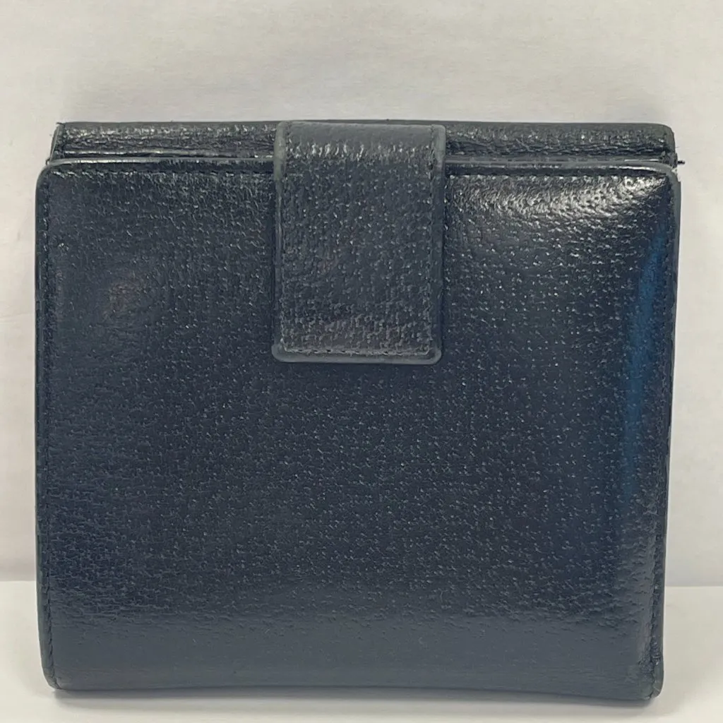 Gucci Eclipse Insignia Black Leather Compact Wallet - Preowmned - Image 2