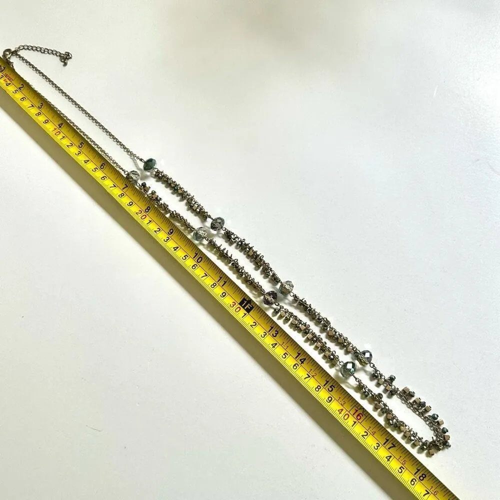 Cookie Lee long gold tone crystal necklace - Image 6