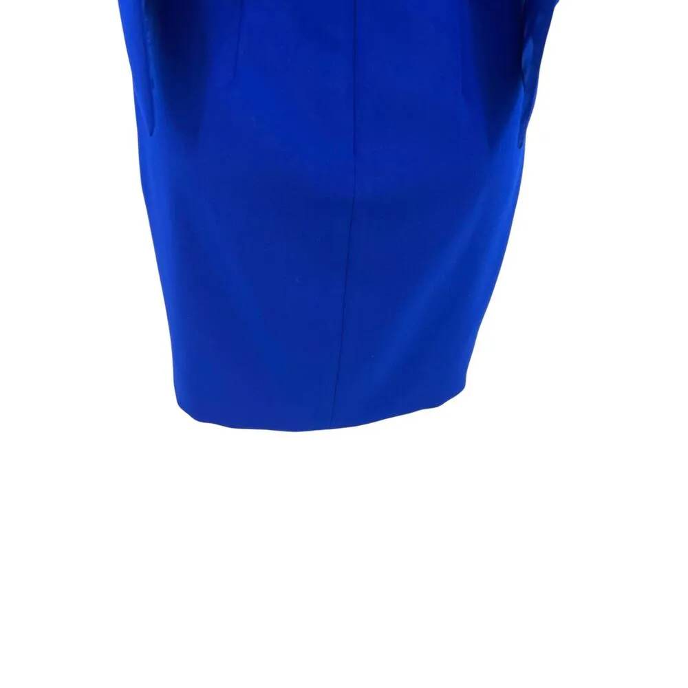 Jay Godfrey Cobalt Blue Viola Dress Strapless Ruffle‎ Detail Mini Size US 4 - Image 11
