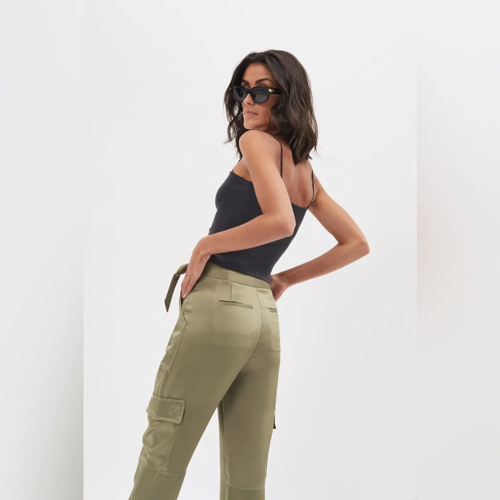 JONATHAN‎ SIMKHAI carolina utility pant in willow Green Size 2 - Image 4