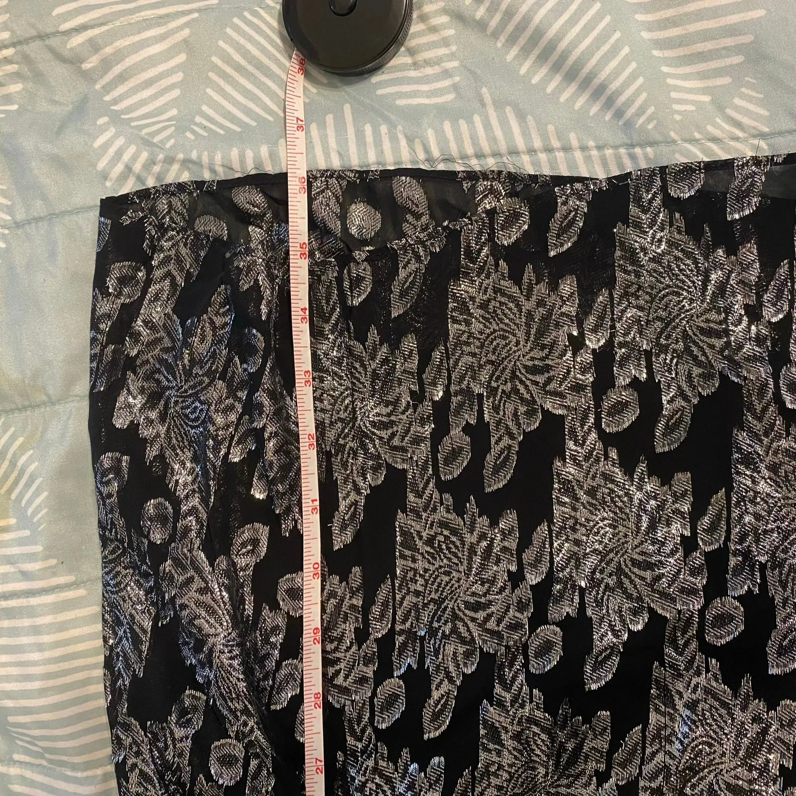 Joie Nori Black Sparkly Metallic Silver Mini Party Dress Size Small - Image 11