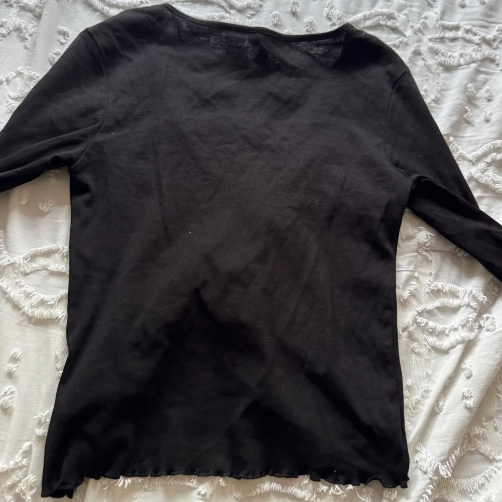 H&M XS NEVER WORN BLACK TIE LONG SLEEVE TOP CARDIGAN - Image 3