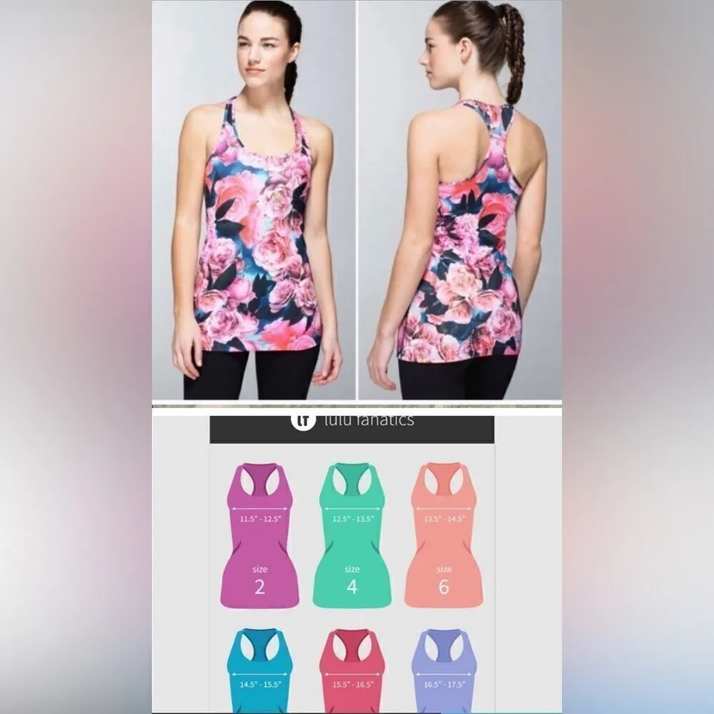 Lululemon Cool Racerback Secret Garden size 4‎ - Image 2