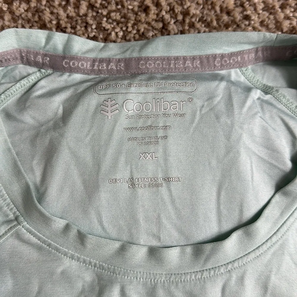 Coolibar Devi fitness longsleeve shirt Blue Size XXL - Image 4