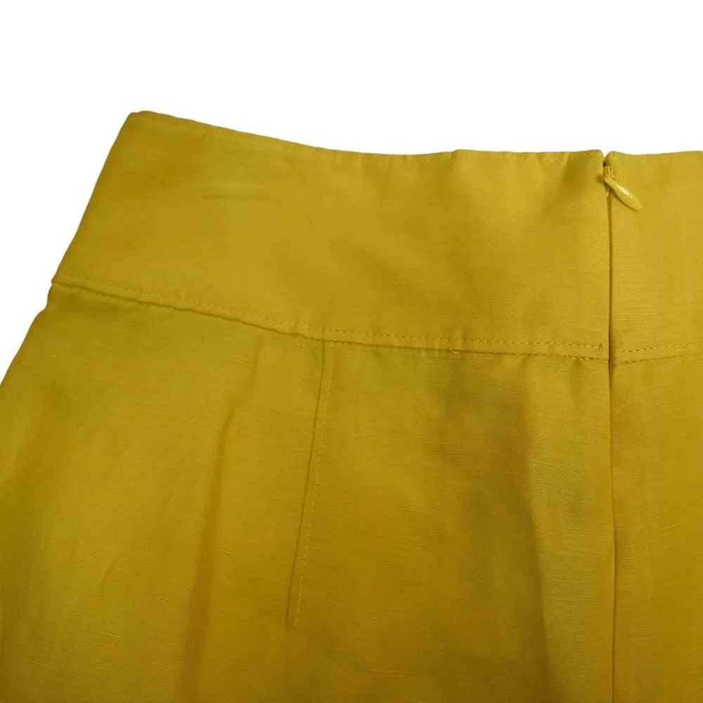 Joie Womens 10 Brenten Linen Blend Shorts in Sulphur Yellow NEW - Image 5