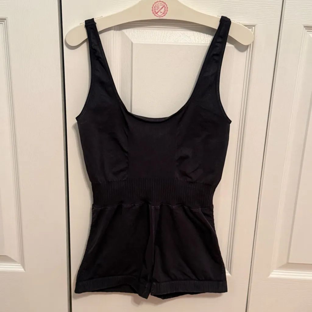 Free People Movement Good Karma Runsie in Black/Gray - Image 3