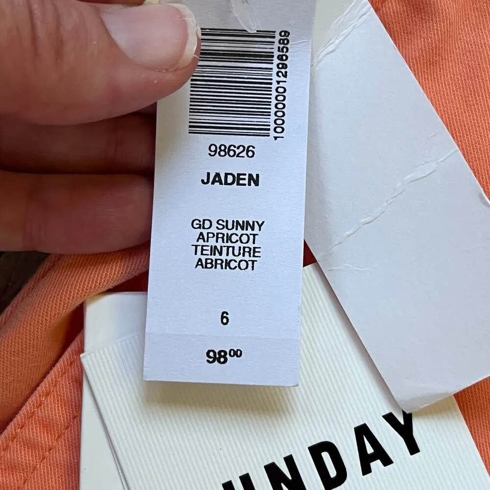 Sunday Best Jaden Pants In Sunny Apricot Size 6. 100% Organic Cotton. NEW - Image 7