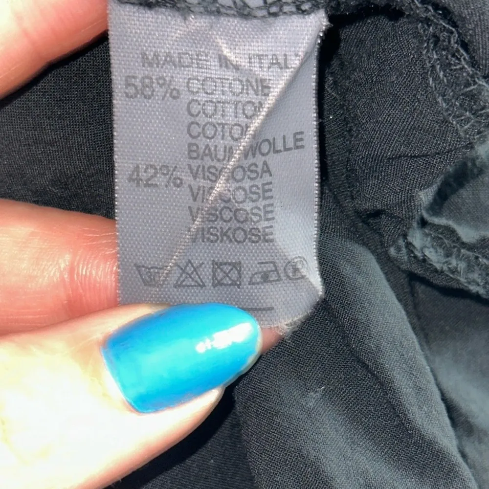 Brandy Melville  Black Keyhole Cutout Back Pocket Tank Top Button Placket - Image 7