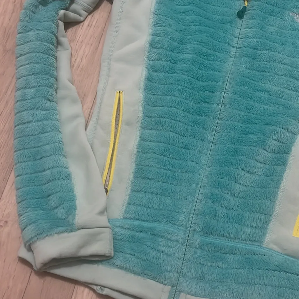 The north face summit series fluffy ribbed fleece blue neon - Image 2