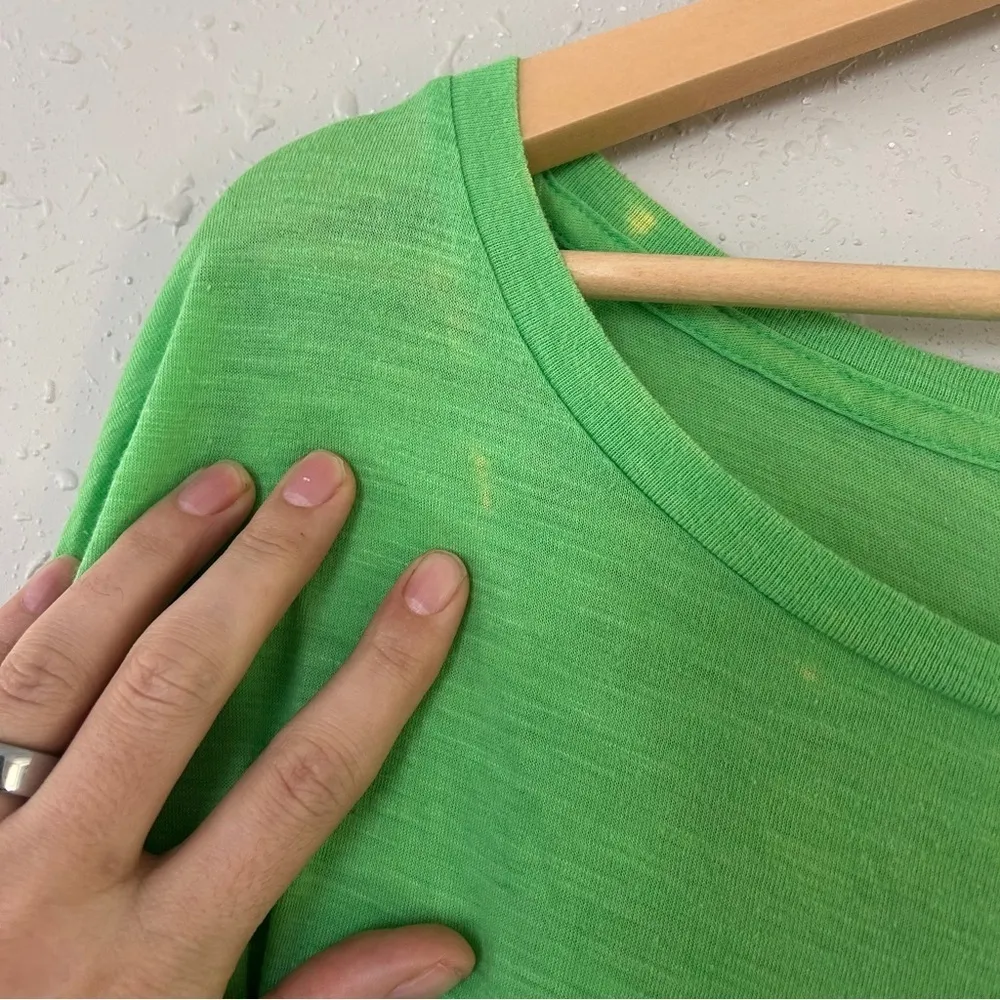 PINK Green Long Sleeve T-Shirt Casual Comfy Loungewear Medium - Image 5