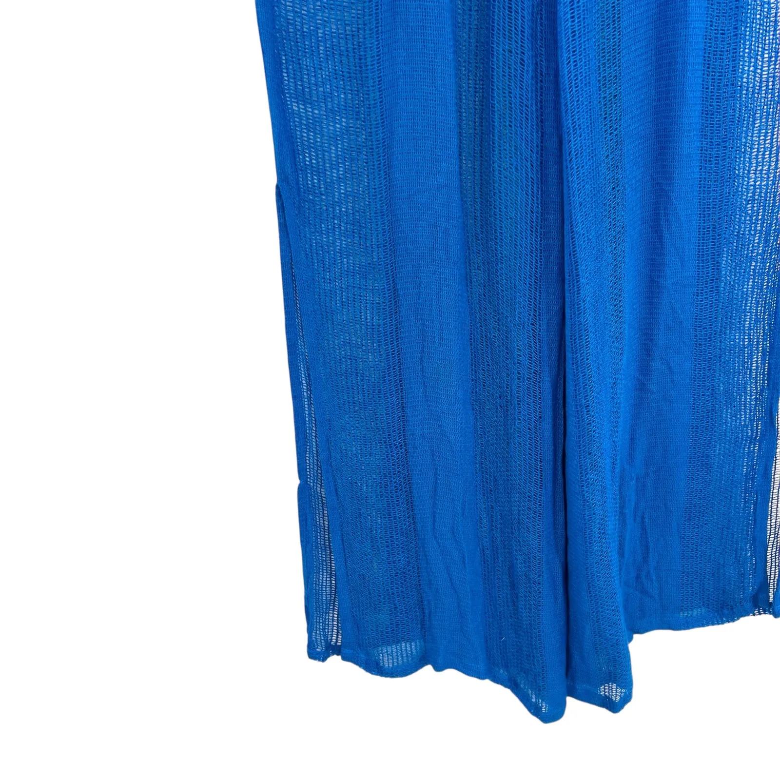 Sunsets Breezy Beach Pants Sheer Crochet Electric Blue Size Small Medium - Image 8