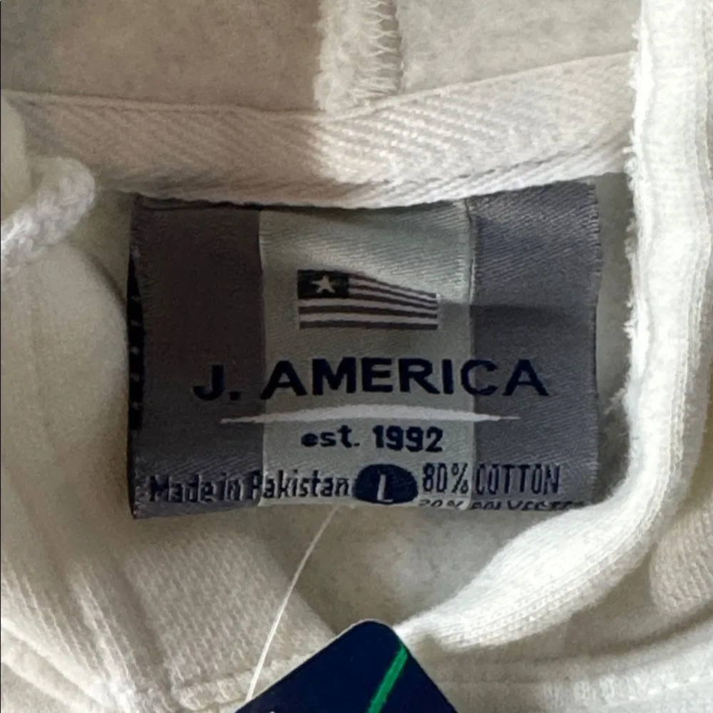 Women’s White Embroidered SYRACUSE College Drawstring Hoodie Size L NEW - Image 10