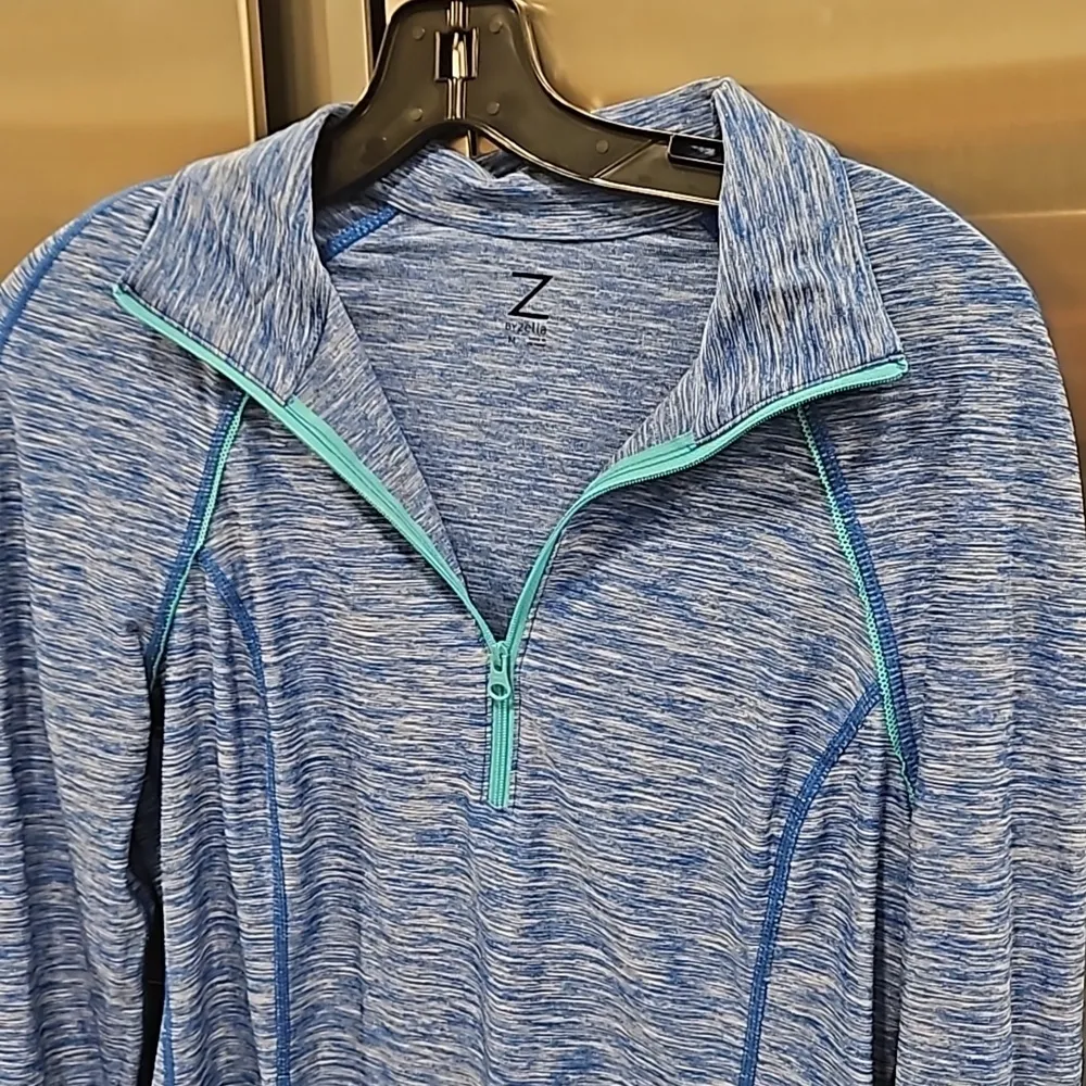 💕Z BY ZELLA💕 Fast Pace Half Zip Jacket ~ Heathered Blue Marmara Medium NWOT - Image 6
