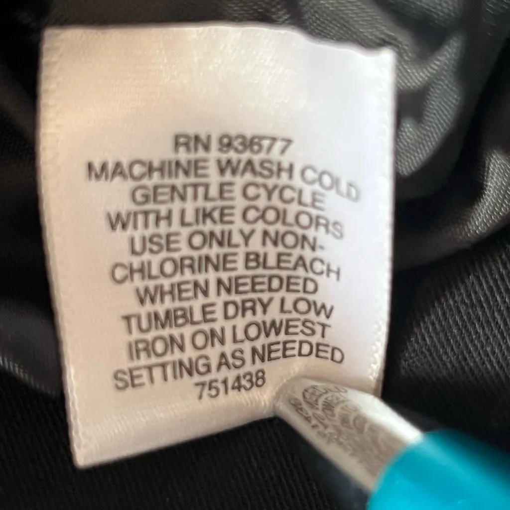 LIZ CLAIBORNE 14 ELEGANT BLACK A-LINE SKIRT. SIDE ZIPPER‎ CLOSURE PREOWNED - Image 4