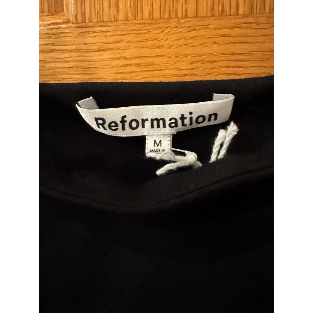 Reformation Pavia knitted midi black dress size medium $148.00 (NEW - Image 6