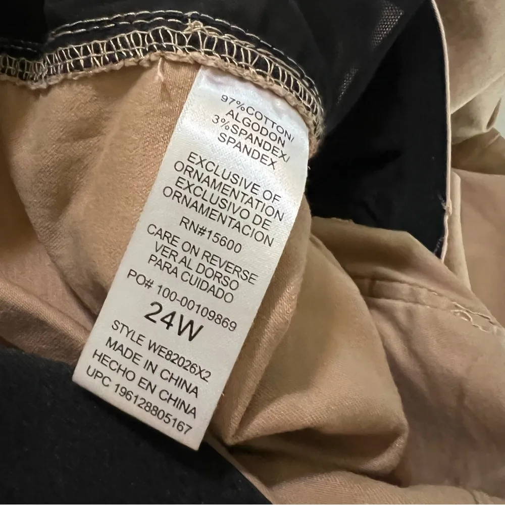 NWT Democracy AB Solution CARGO Pants Size 24W HIGH RISE 6 Pockets STRETCH - Image 6