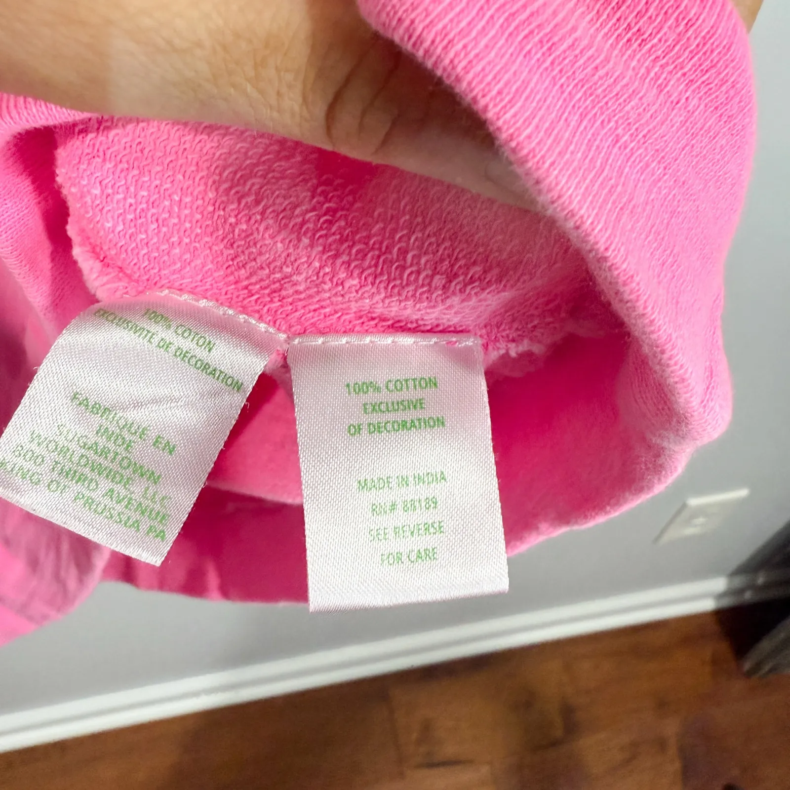 Lilly Pulitzer Ashlee Half Zip Pink Terry Pullover Size Small - Image 4