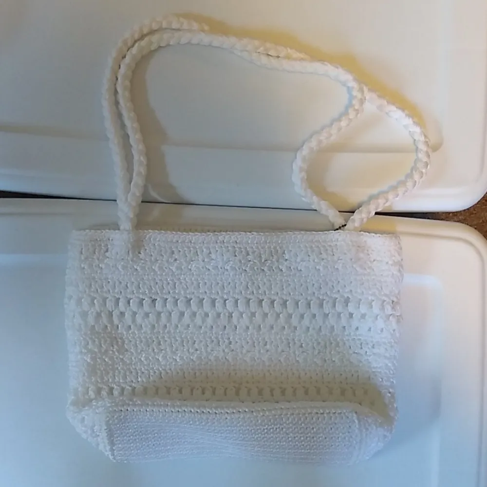 Lina White Crocheted Handbag - Image 5