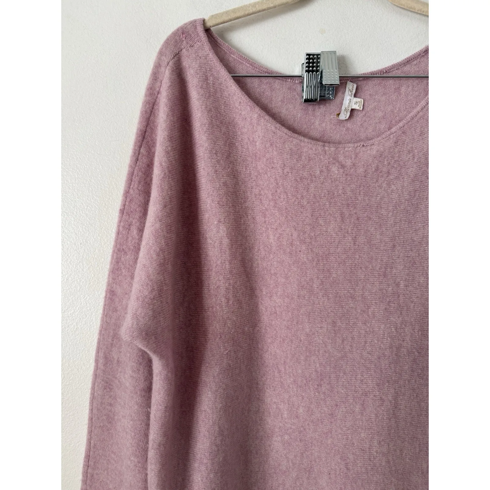 Minnie Rose Lilac Oversized 100% Cashmere Long Sweater Women’s Size XL - Image 3