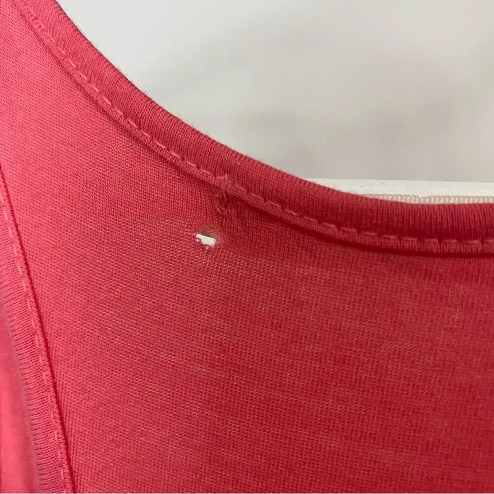 Michael Stars Women’s Casual Tank Racerback Midi Dress Pink Size Large FLAW - Image 10