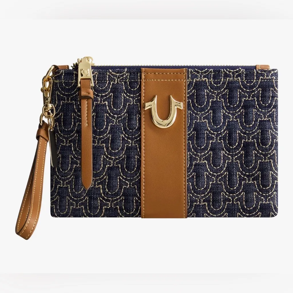 True Religion Women's Mini Wallet, Small Compact Quilted Clutch Pouch - Image 4