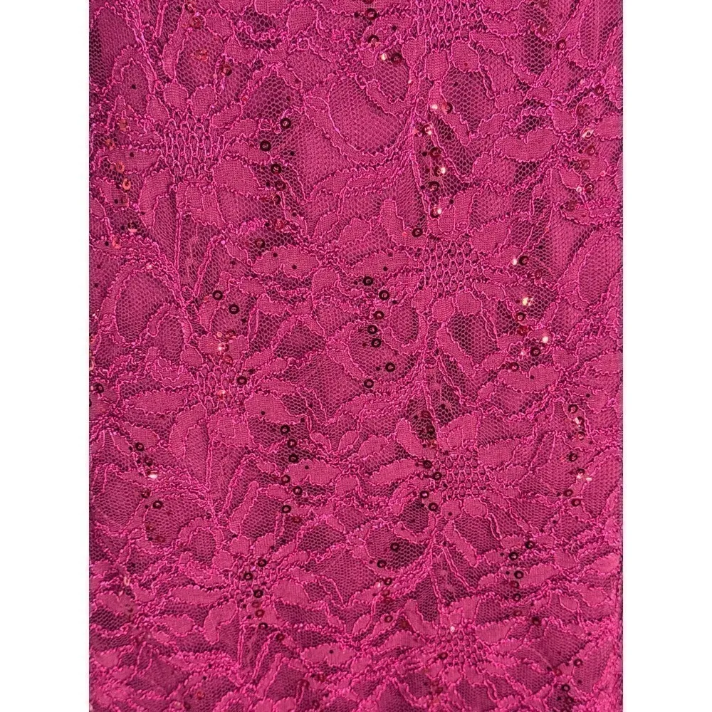 JUMP APPAREL By Wendye Caitin Laced Sequins Wine Dress‎ MEDIUM - Image 4