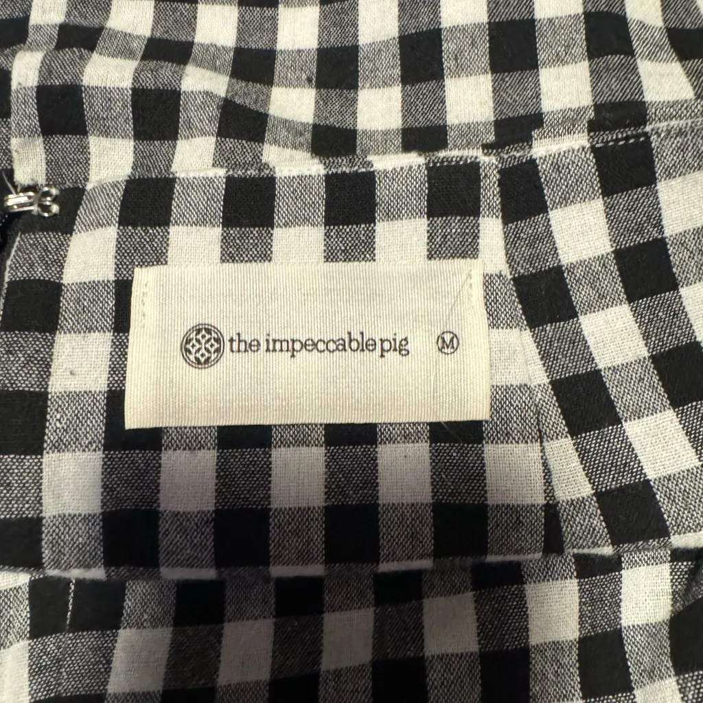 The Impeccable Pig Gingham Ruffle Mini Skirt - Image 3