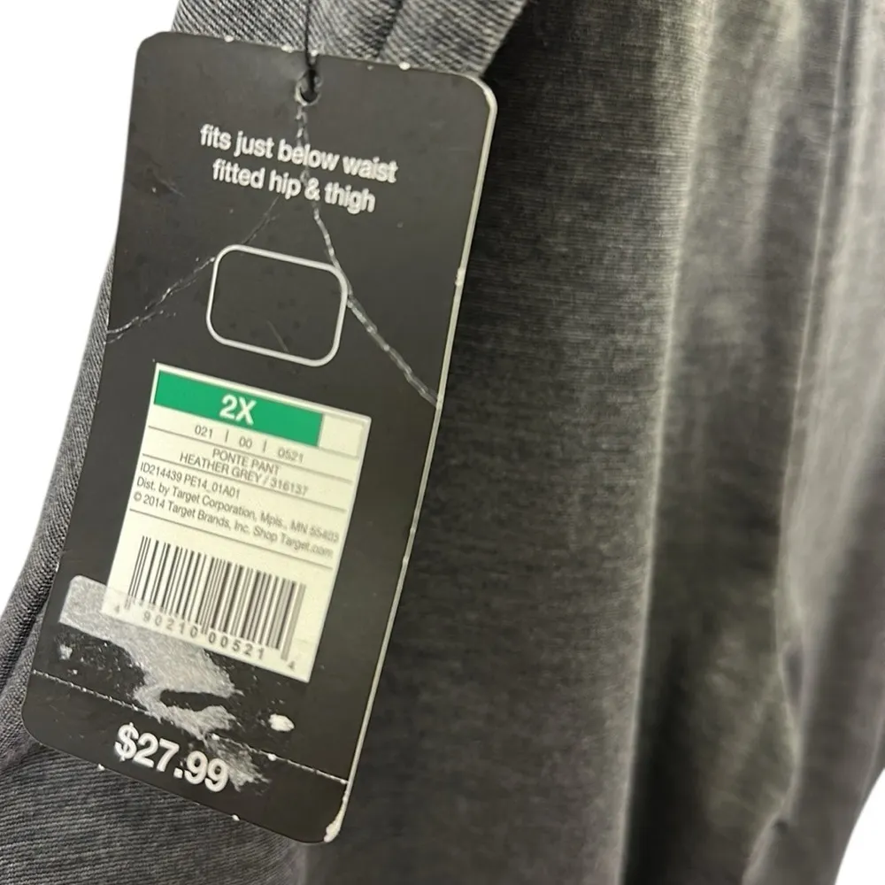 Pure Energy Heather Gray Seam Front Pull On Stretch Pants Plus Size 2X - Image 6