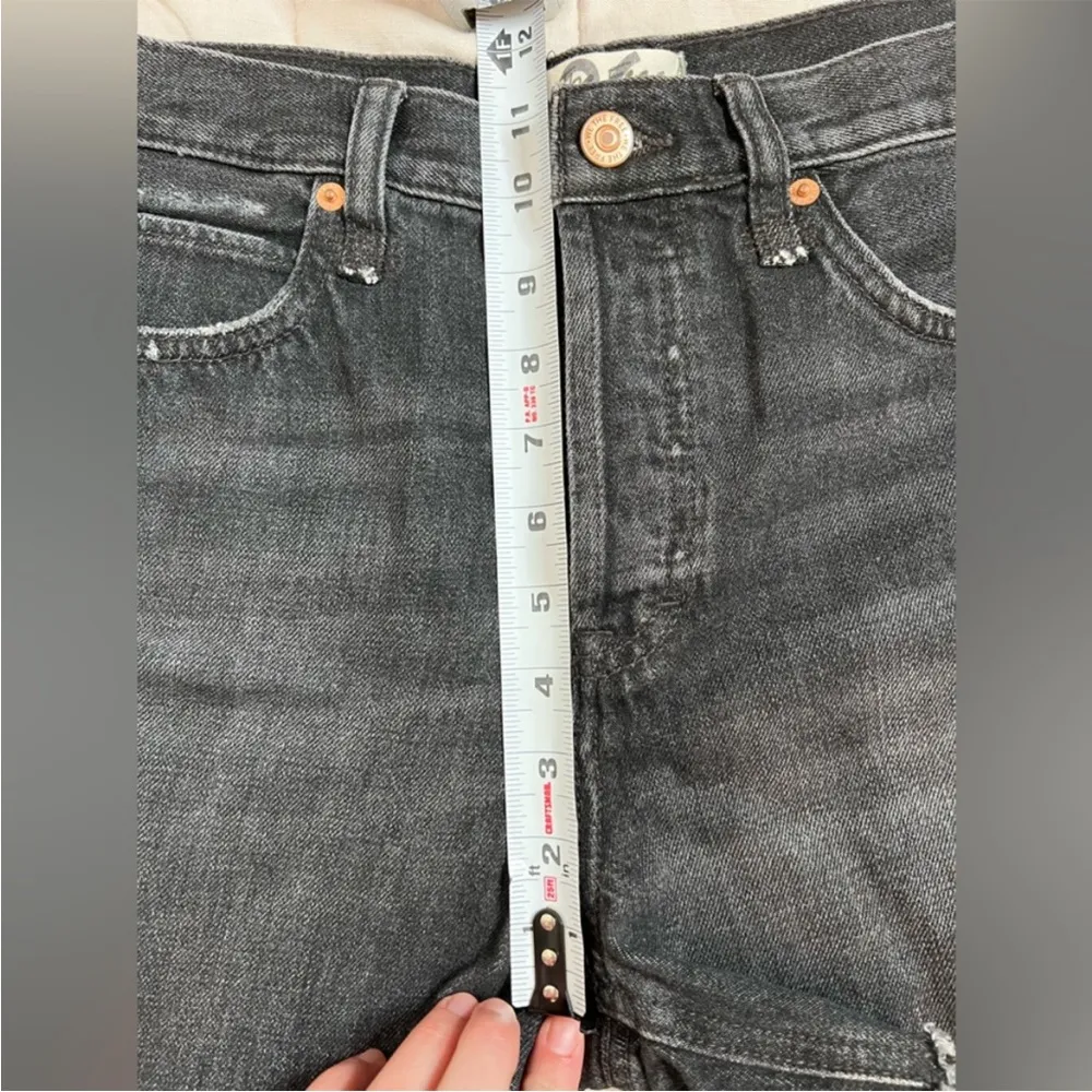 We The Free 100% Cotton Black Wash High Rise Jean Shorts w/ Fringe Hem - 26 - Image 9