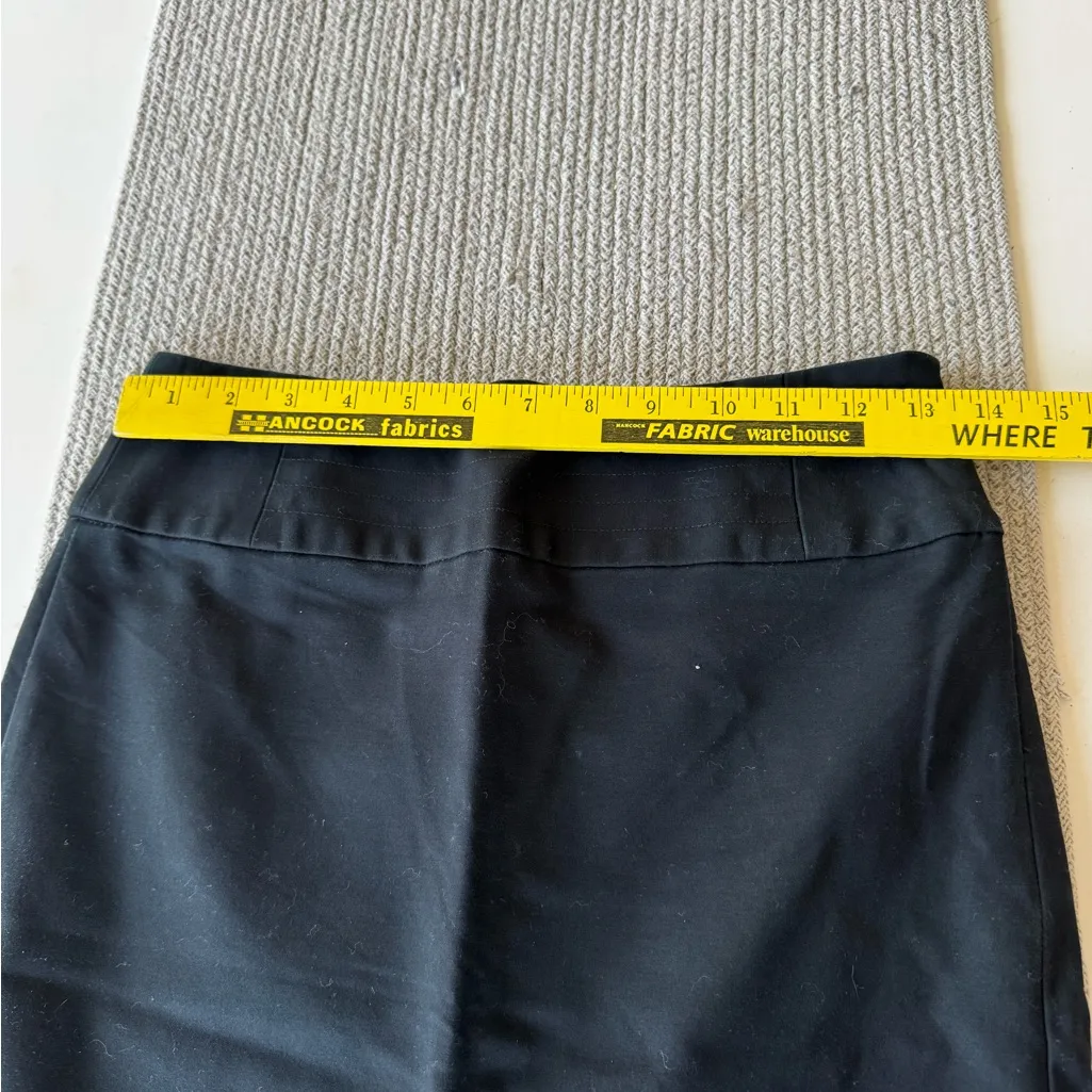 Banana Republic Factory Black Stretch Cotton Pencil Skirt Size 0 - Image 8