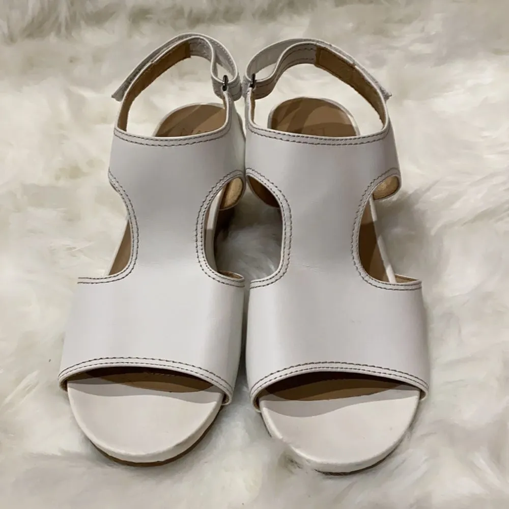 NATURALIZER WOMENS CINDA WHITE SANDAL SIZE 9W‎ - Image 4