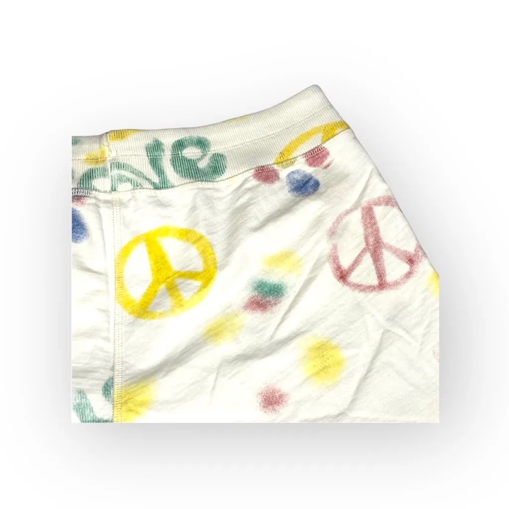 VHTF: new Lucky Brand ☮︎︎ Watercolor Peace Love Hippie Sweatpants Shorts ☮︎︎ S - Image 11
