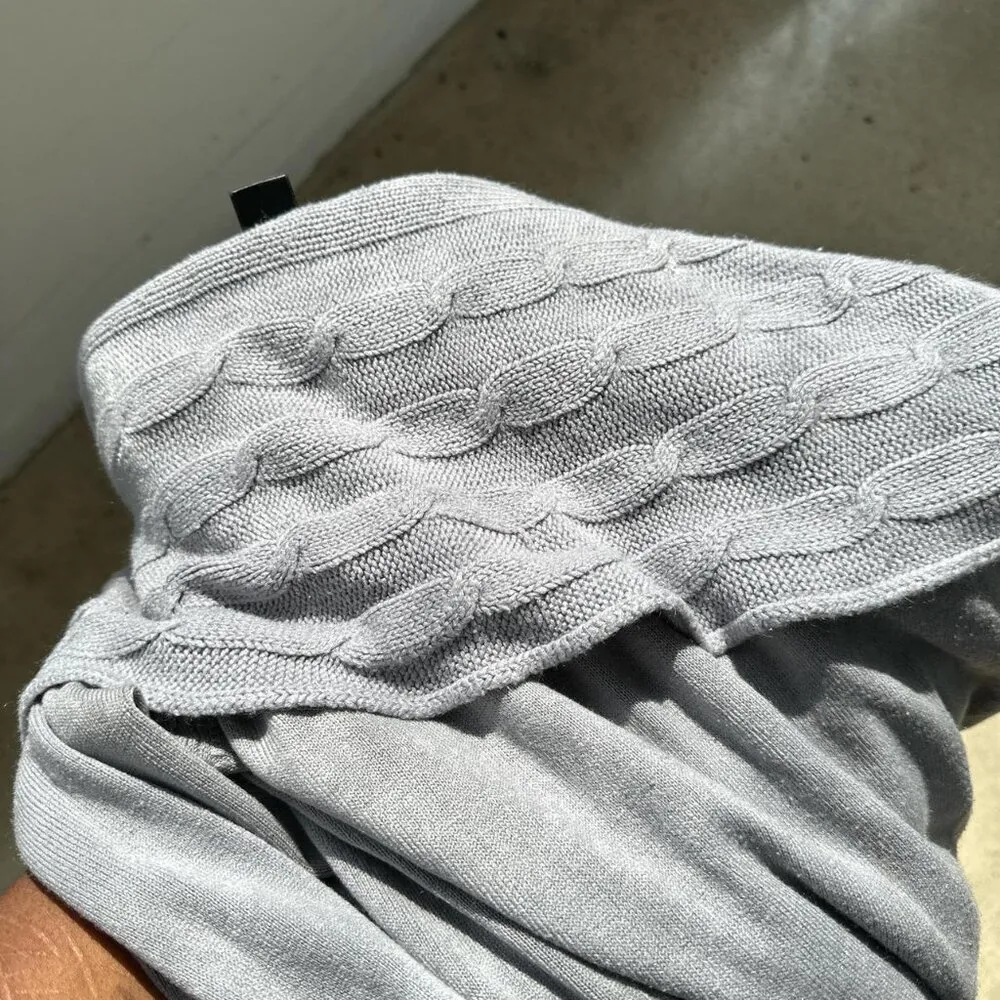 2000s grey off the shoulder sweater Gray Size XL - Image 5