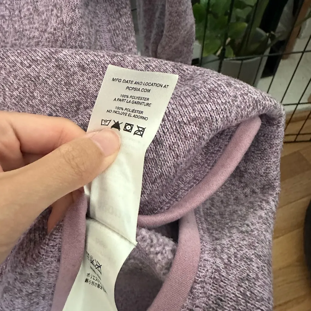 Patagonia Lavender Fleece Pullover Quarter Zip Size Small - Image 6