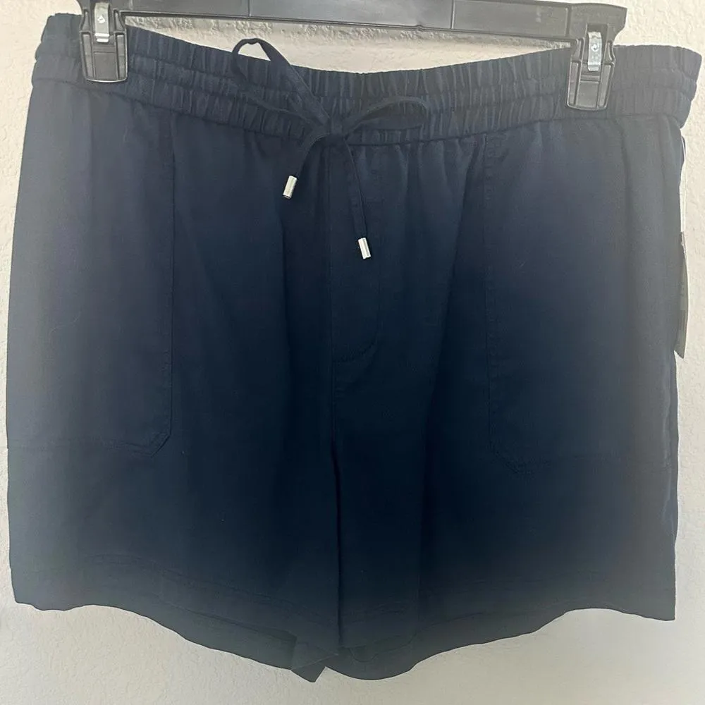 Lauren Ralph Lauren Elastic Waist Shorts Capri Navy Blue 16 - Image 5
