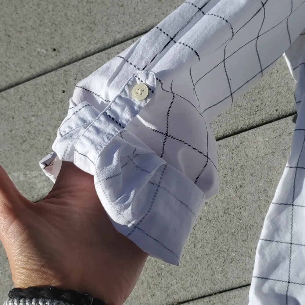 Per Se Plaid 1/4 Button Down Collared Shirt - Image 11