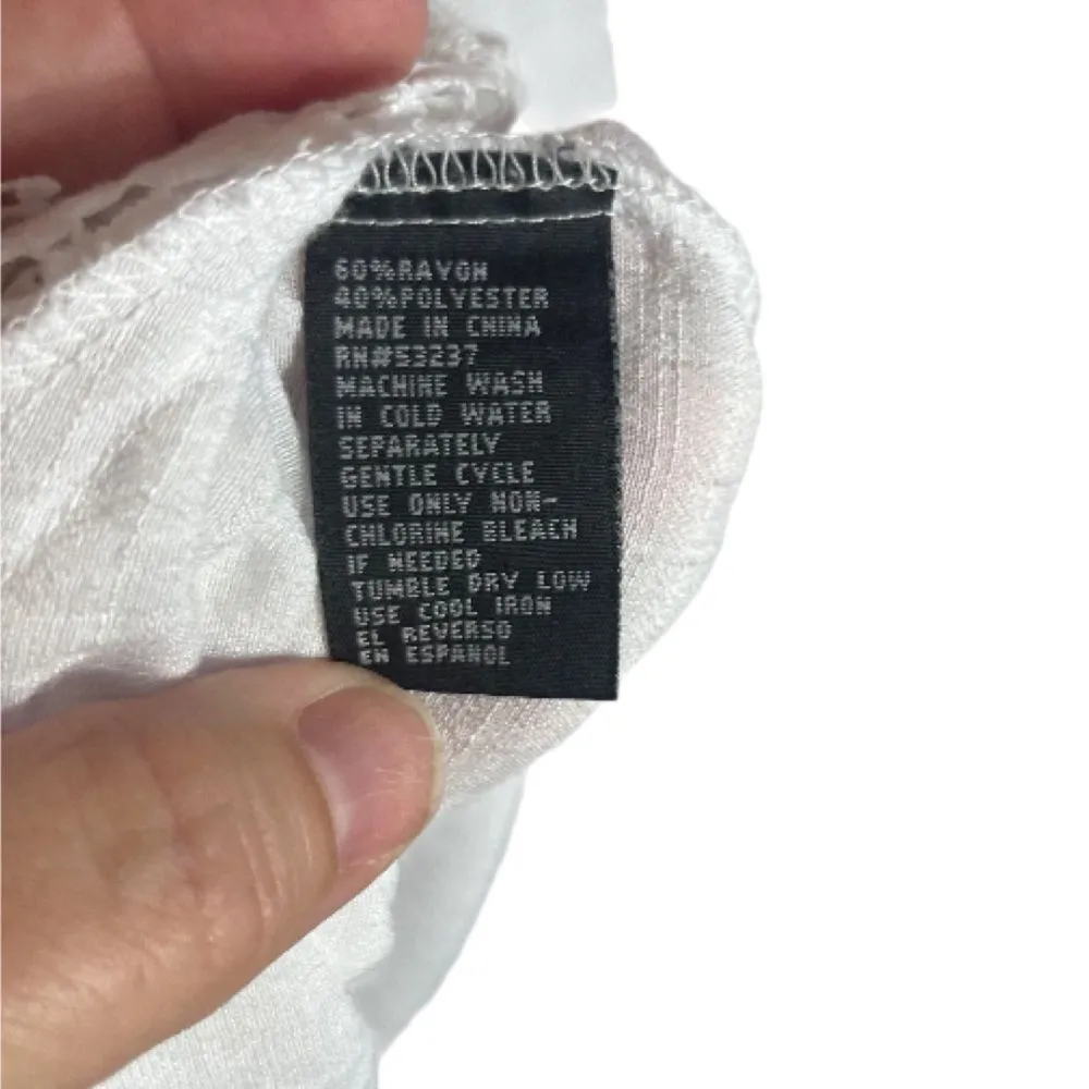 Unique spectrum lace trim boho blouse - Image 6