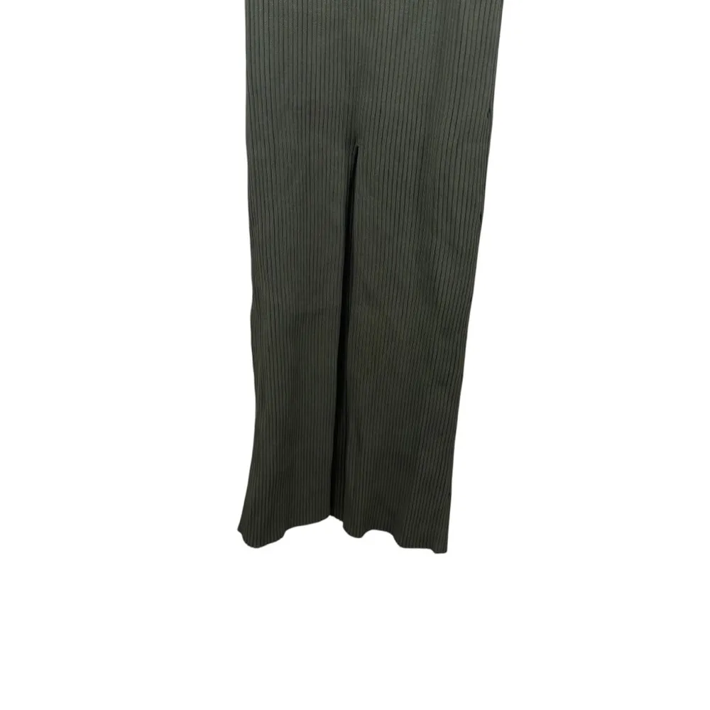 NWOT Good American Women’s Shine Rib Off Scoop Back Midi Dress Green S - Image 7