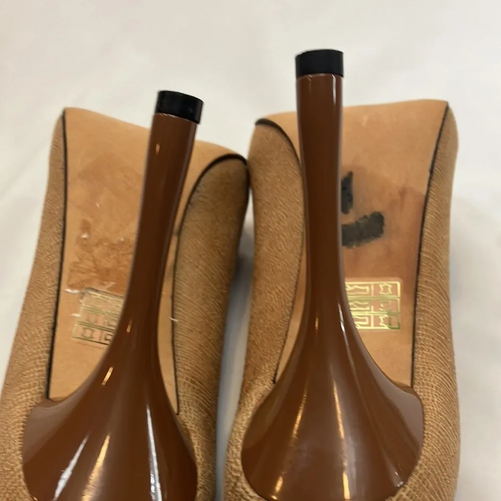 Stuart Weitzman Carmel color peek toe pumps - Image 14