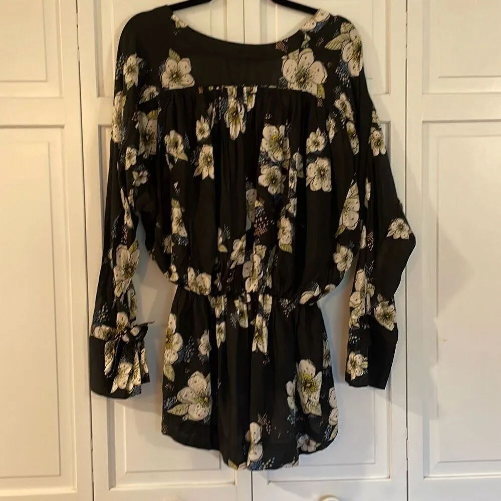 Free People Tuscan Dreams floral tunic blouse size XS - Image 7